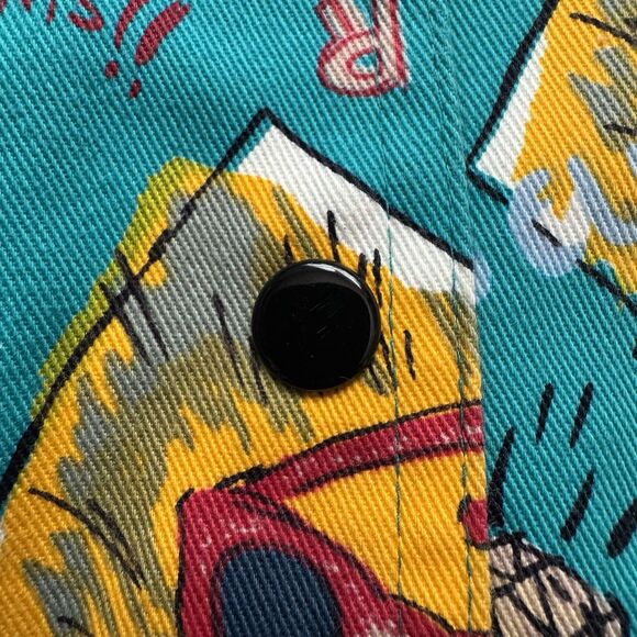 Vintage Women’s Jacket All Over Print Films Planes Clubs Size M Ellas Mood Retro - Picture 7 of 12